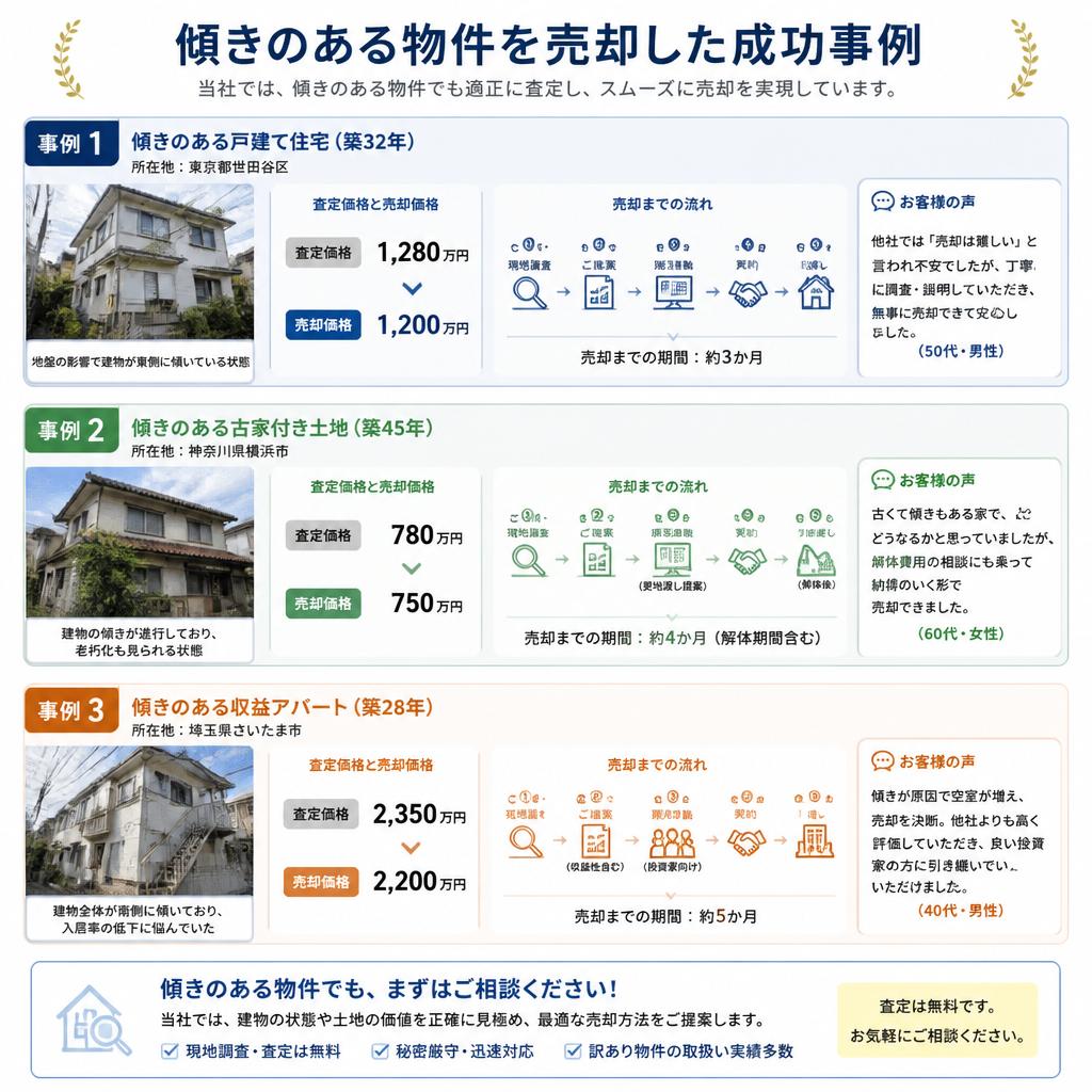 傾き物件の成功事例