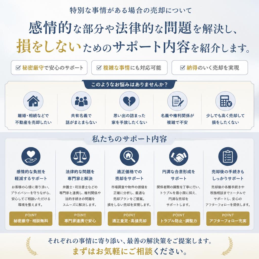 相続や離婚時の売却—トラブルを避けるために