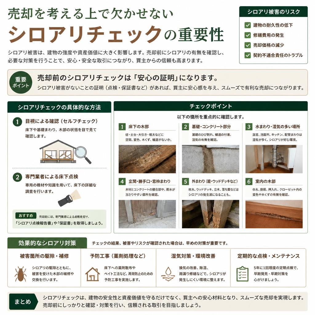 不動産売却前のシロアリチェック