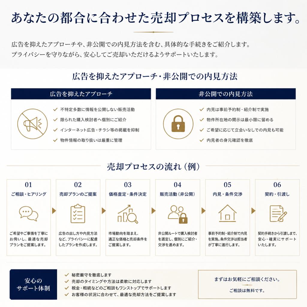 知られずに売却するためのステップ