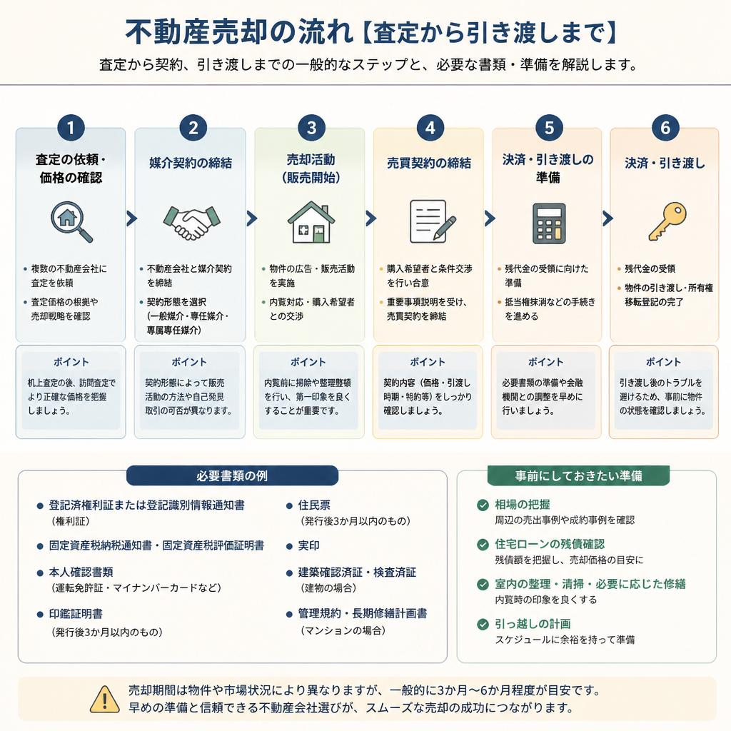 売却の流れと必要書類