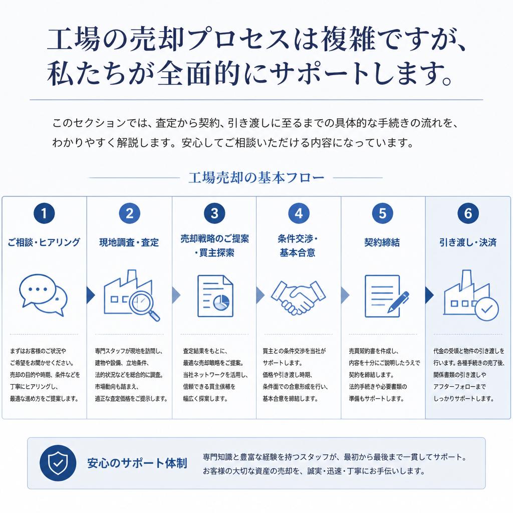 売却プロセスの流れ
