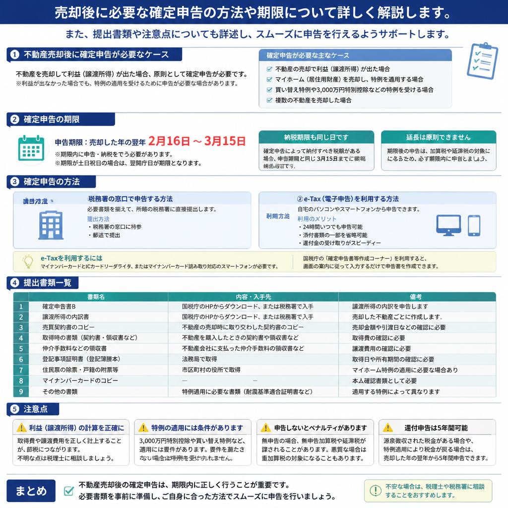 申告期限と申告方法について