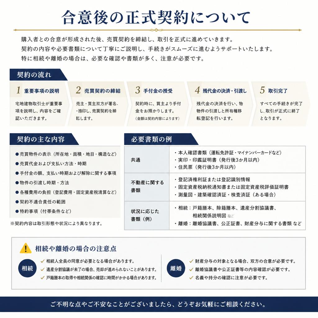 ステップ4: 契約と手続きについて