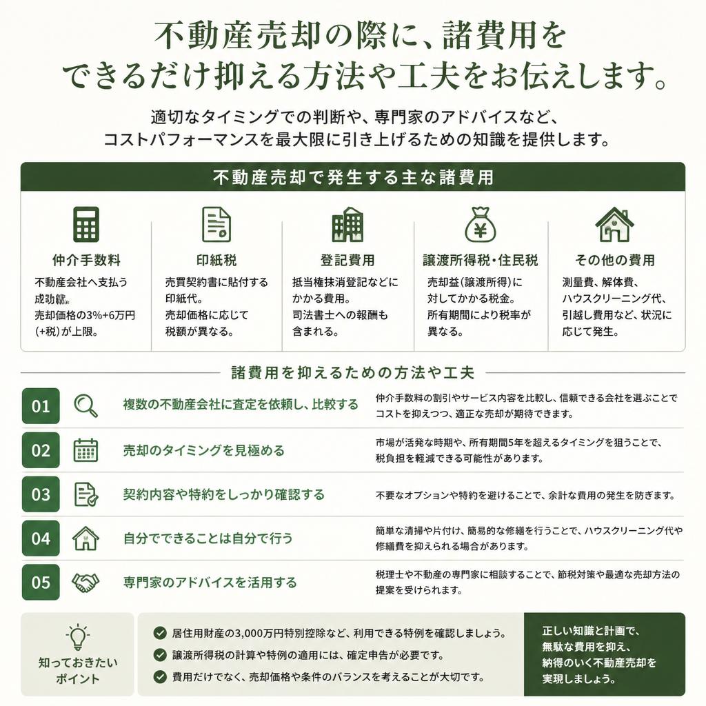 諸費用を抑えるためのヒント