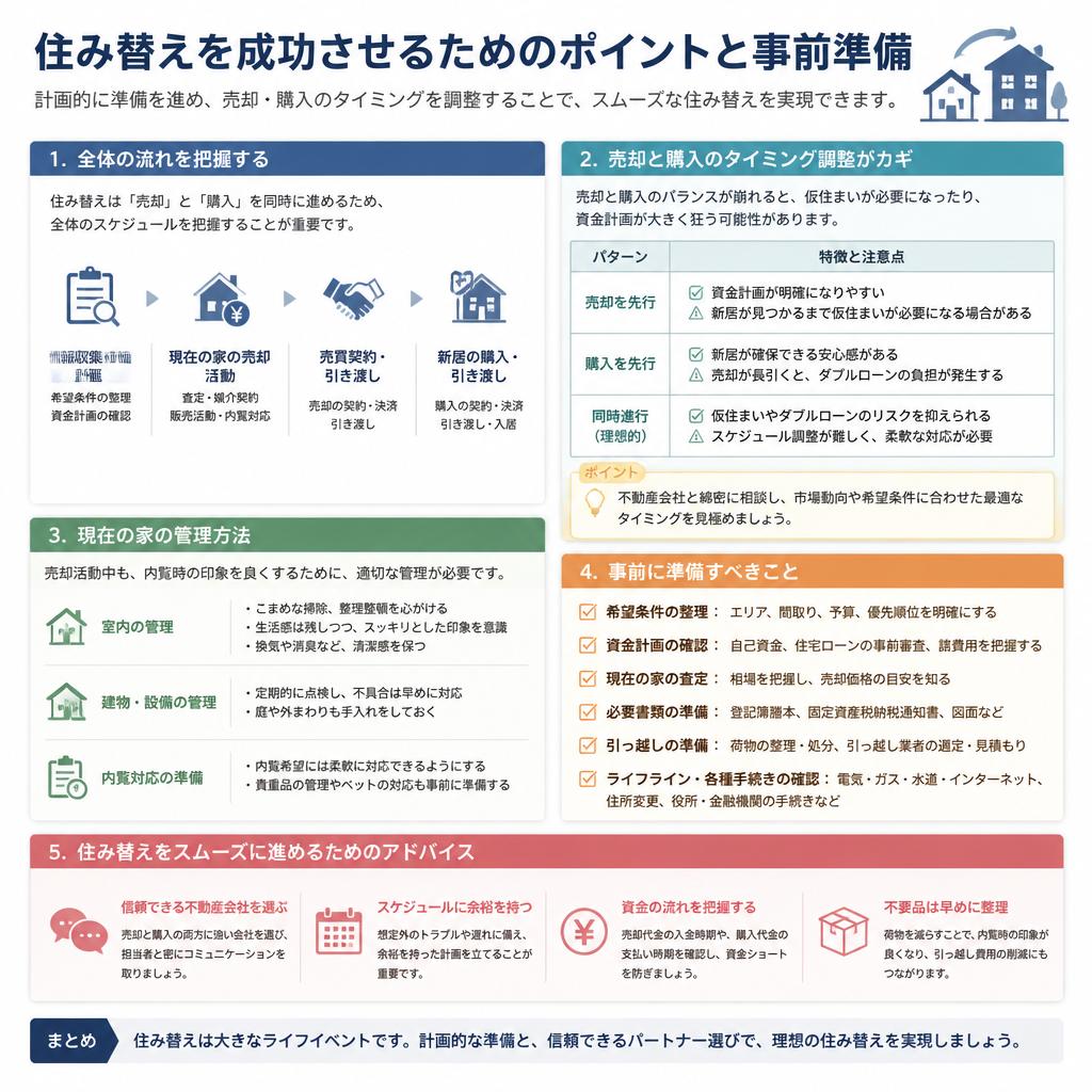 住み替えでの注意点と準備