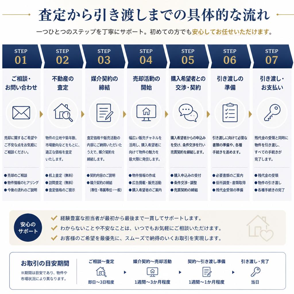 売却の流れを知ろう