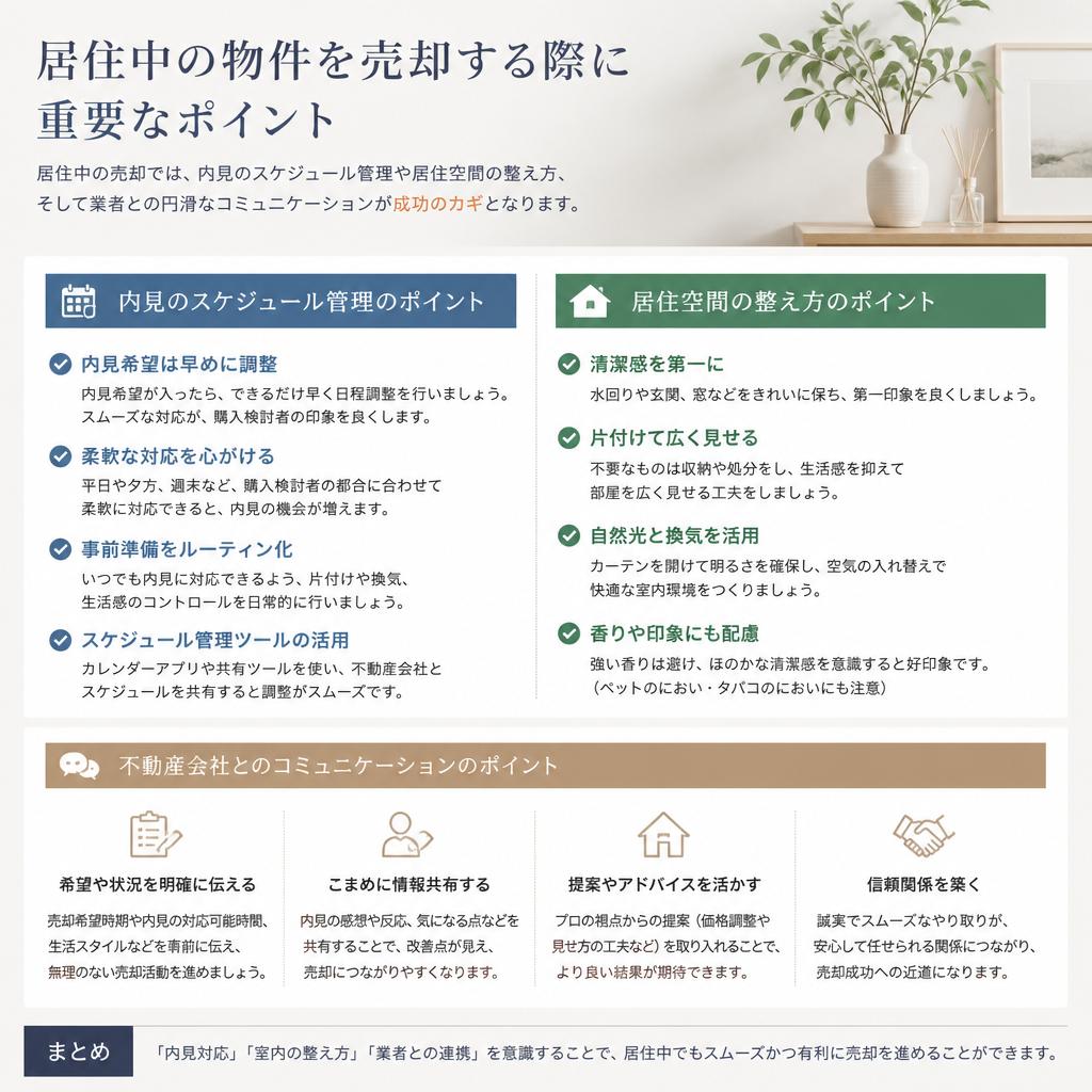 居住中の売却を成功させるためのポイント