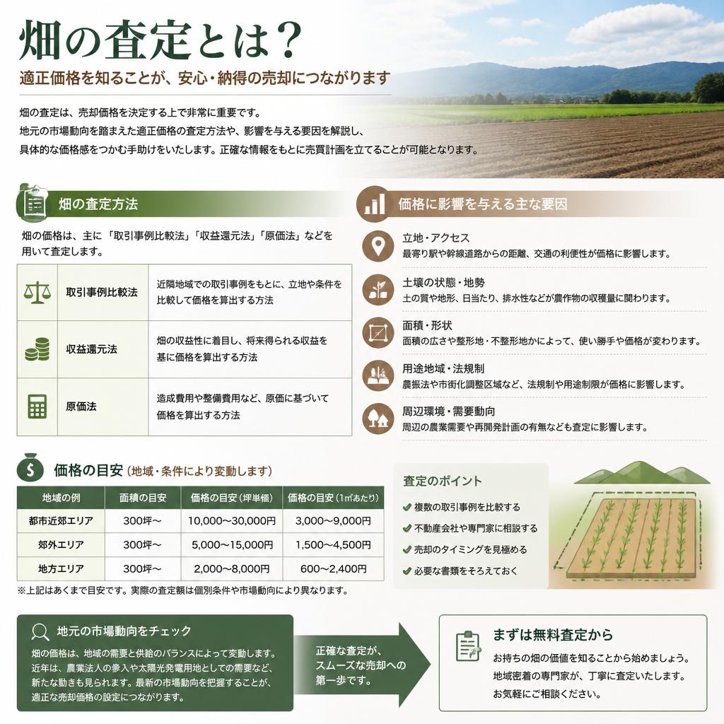 畑の適正価格を知る
