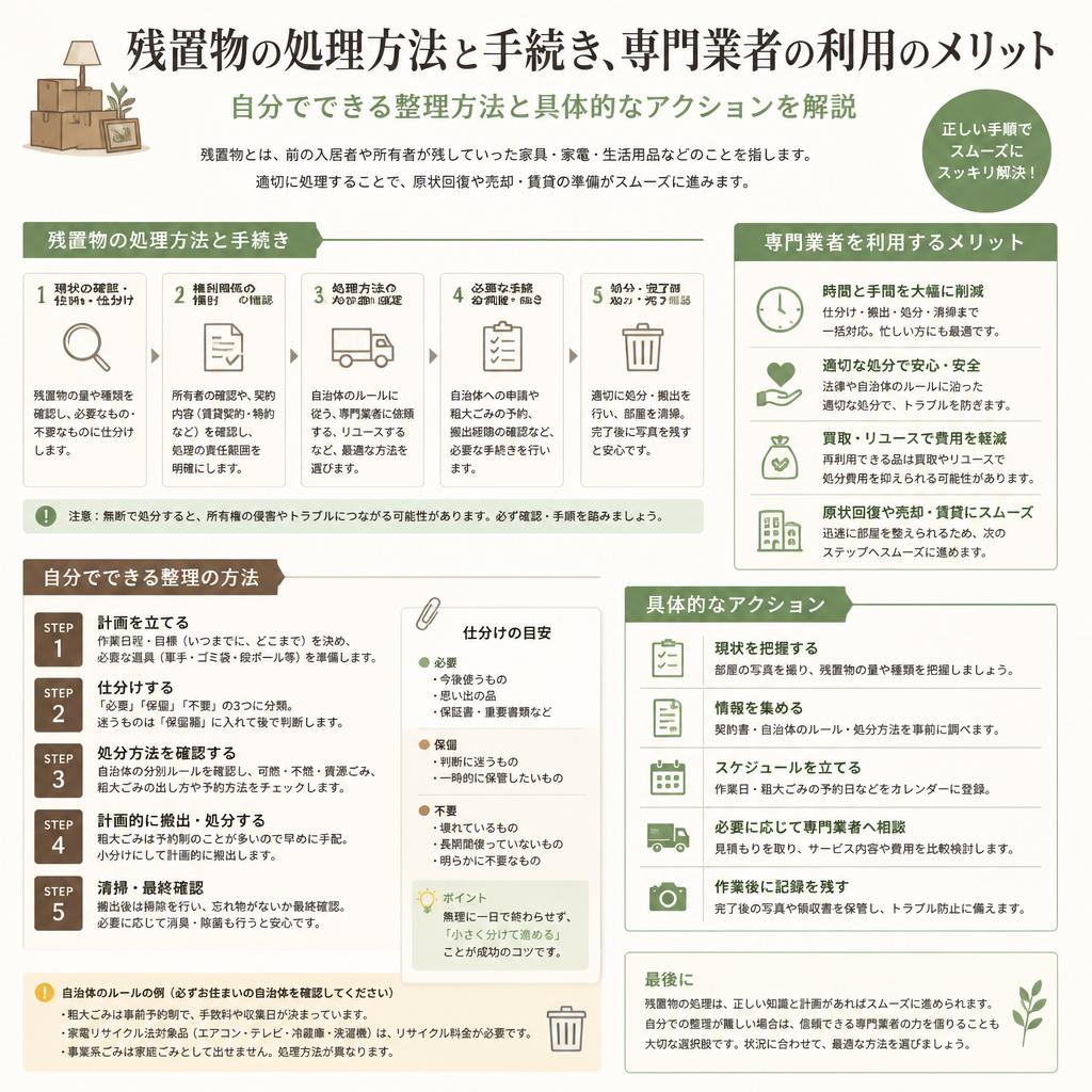 残置物の処理方法